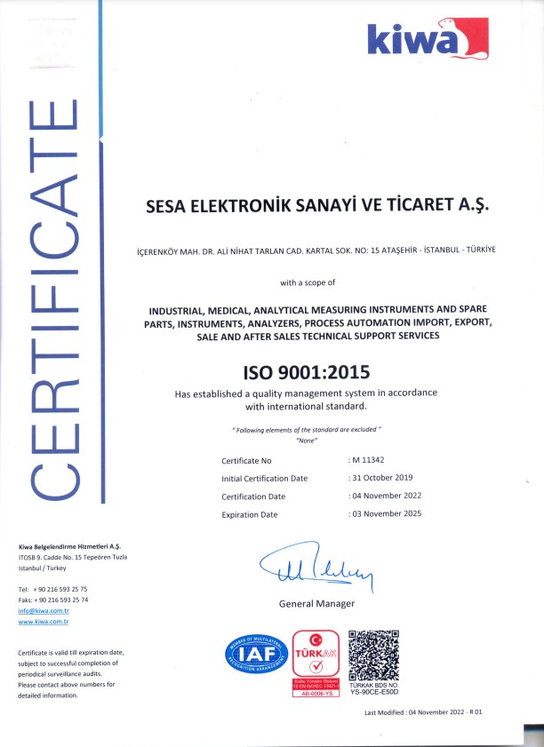 ISO 9001-2015 KYS Certificate EN